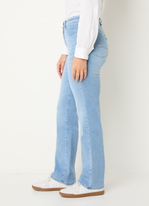 Rosner Studio High waist flared jeans met lichte wassing - detail 4 indigo