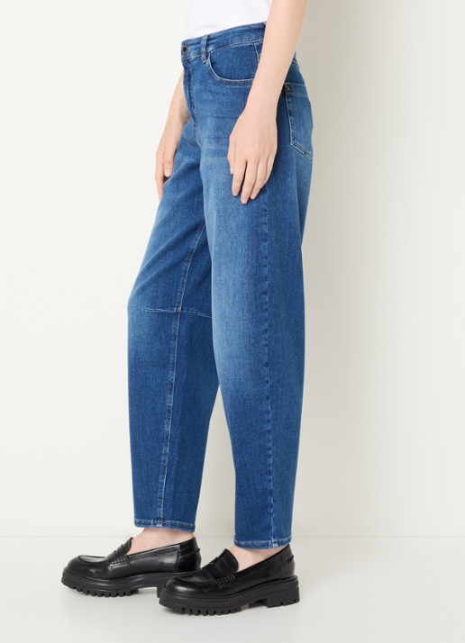 Rosner Studio High waist loose fit jeans met steekzakken - detail 4 indigo