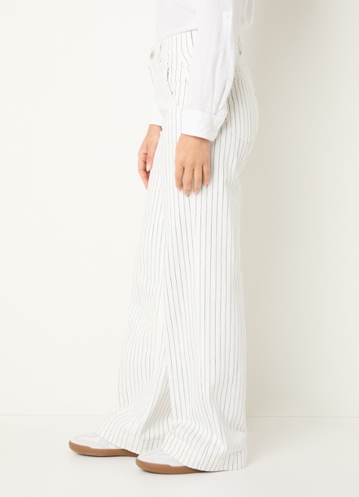 Rosner Studio High waist straight leg jeans met gekleurde wassing - detail 5 wit