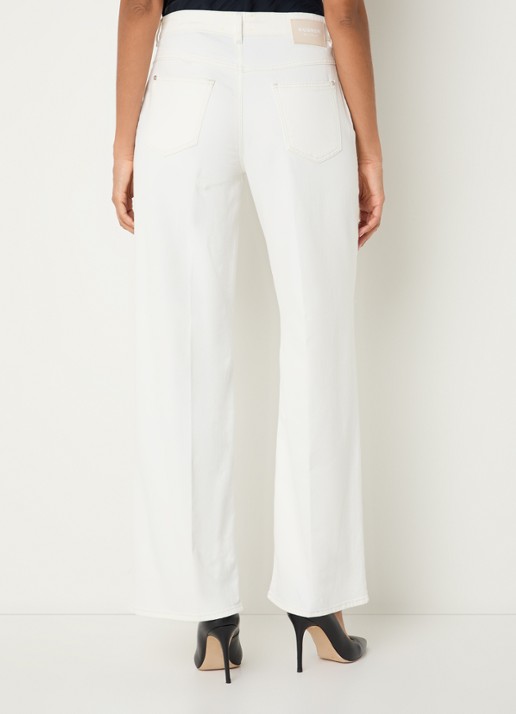 Rosner Studio High waist wide leg jeans met gekleurde wassing - achterkant wit