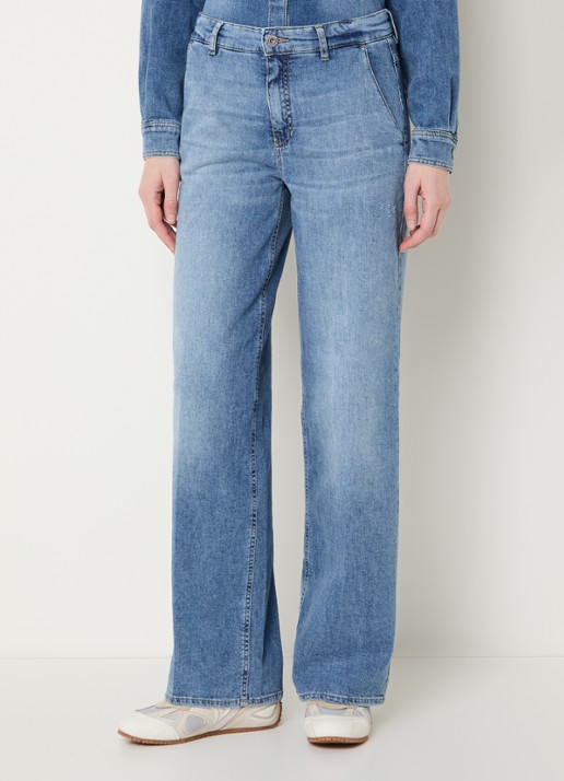 Rosner Studio High waist wide leg jeans met gekleurde wassing