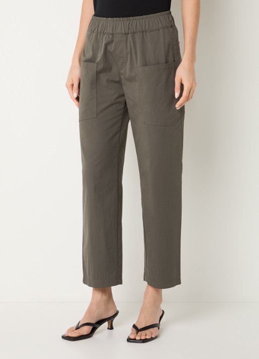 Rosner Studio Mara mid waist straight fit broek met opgestikte zakken