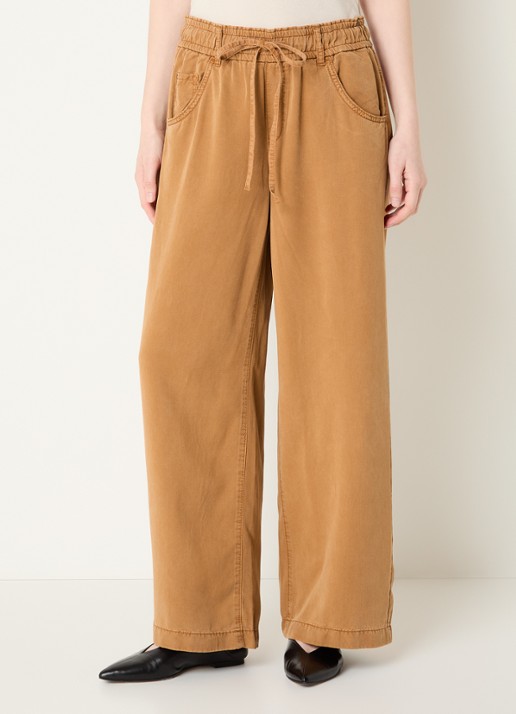 Rosner Studio Mid waist straight fit broek met steekzakken