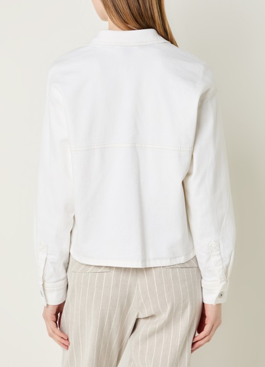 Rosner Studio Overshirt van chambray met borstzakken - achterkant 2 gebroken wit
