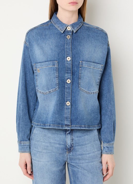 Rosner Studio Overshirt van chambray met borstzakken