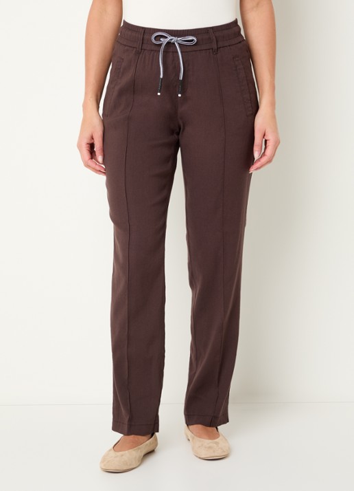 Rosner Studio Rosner high waist slim fit pantalon in linnenblend
