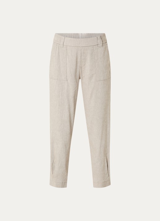 Rosner Studio Rosner high waist straight fit pantalon - voorkant 3 khaki