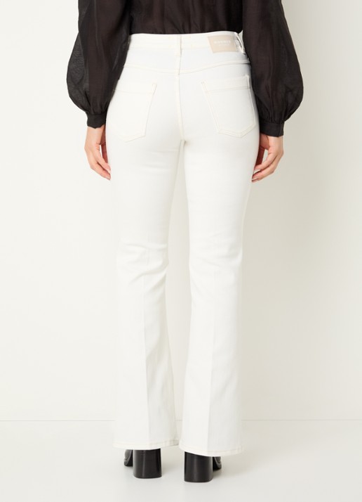 Rosner Studio Rosner mid waist flared jeans met lichte wassing - achterkant 3 wit