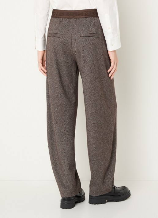 Rosner Studio Straight fit pantalon met steekzakken - achterkant 2 lichtbruin
