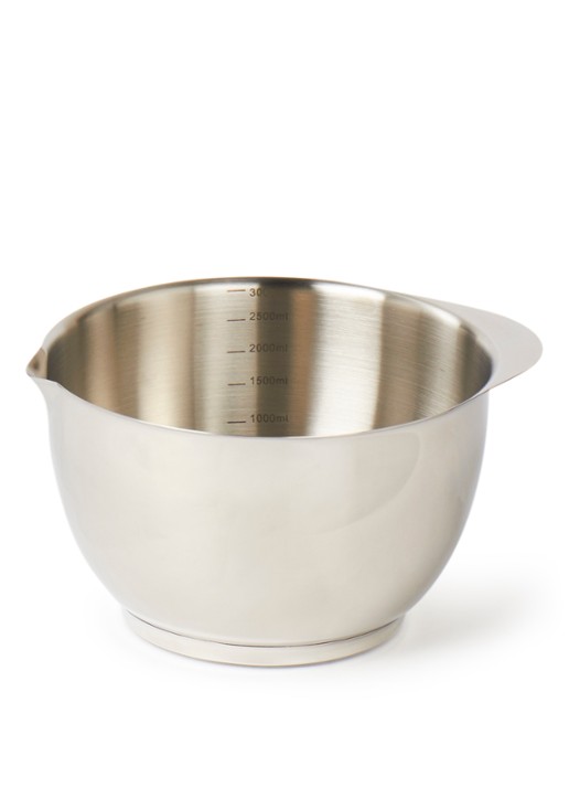 Rosti Margrethe beslagkom 3 liter - voorkant zilver