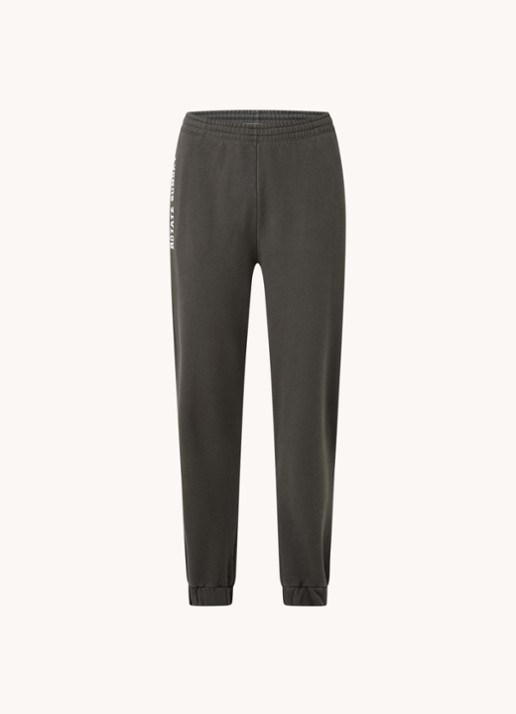 ROTATE Mimi tapered fit joggingbroek van biologisch katoen - voorkant 2 antraciet