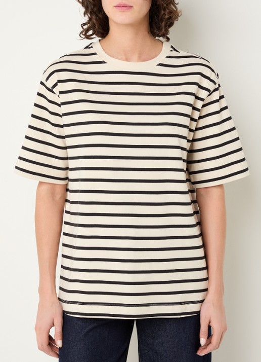ROUGE EDIT Nima T-shirt met streepprint