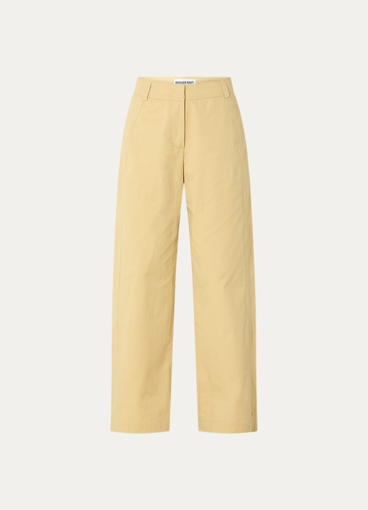 ROUGE EDIT Petra high waist loose fit chino - voorkant 2 beige