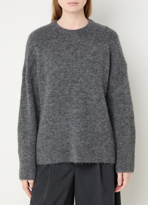 ROUGE EDIT Rouhaven grofgebreide trui in alpaca wolblend