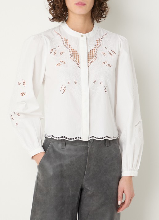 ROUGE EDIT Rouirmelin blouse met broderie