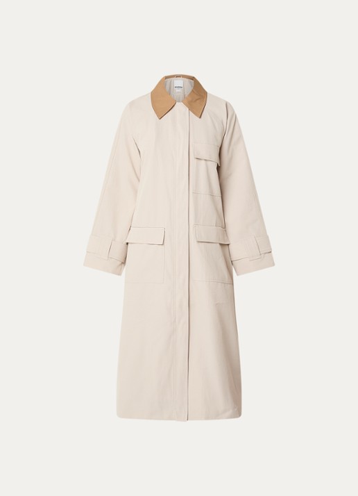 ROUGE EDIT Roulianne trenchcoat met klepzakken  - voorkant 3 beige