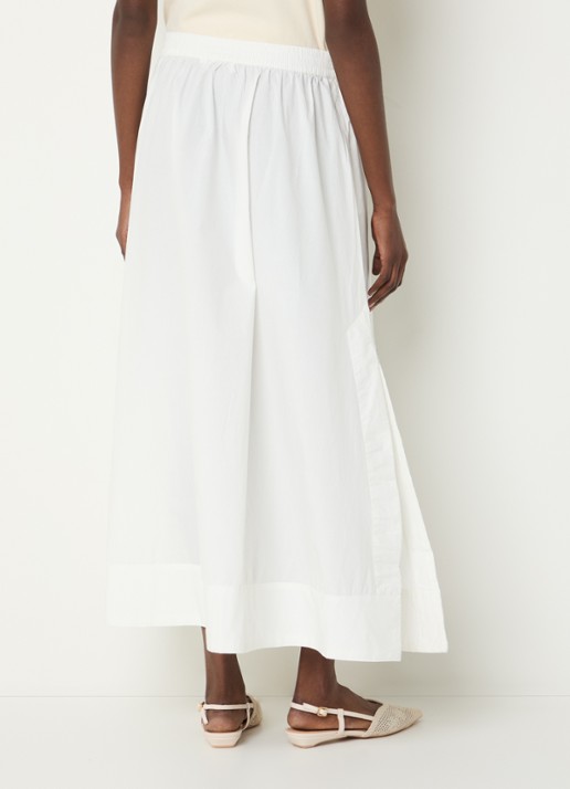 ROUGE EDIT Roulinne high waist maxi rok met steekzakken - achterkant wit