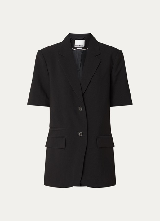 ROUGE EDIT Roulya blazer met klepzakken - voorkant 2 zwart