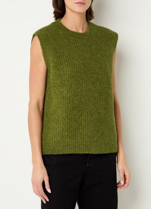 ROUGE EDIT Routhelma grofgebreide spencer in wolblend