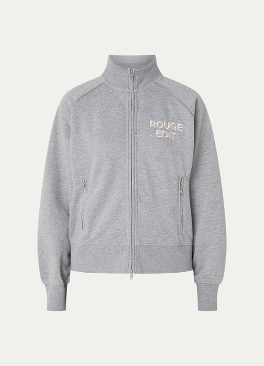 ROUGE EDIT Rouyork vest met logo - voorkant 2 lichtgrijs