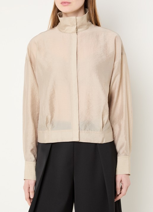 ROUGE EDIT Stina blouse met opstaande kraag