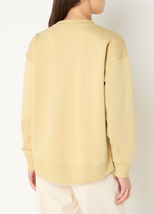 ROUGE EDIT York oversized sweater met logo - achterkant 4 okergeel