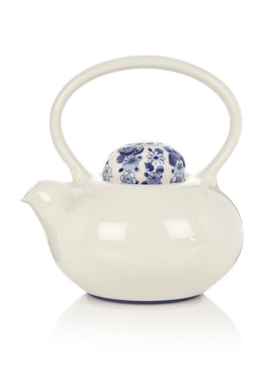 Royal Delft Belly theepot 22 cm - voorkant gebroken wit