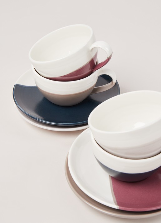 Royal Doulton Coffee Studio cappuccino kop en schotel 25,5 cl set van 4 - detail 3 wit