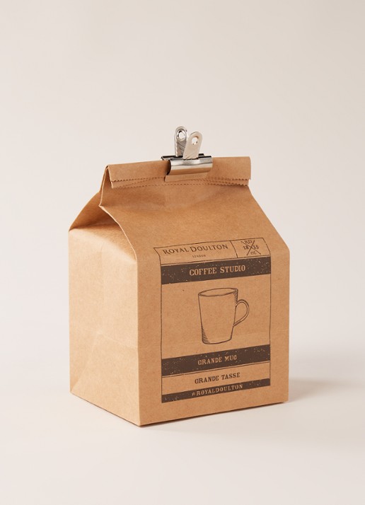 Royal Doulton Coffee Studio Grande mok 50 cl - detail lichtgrijs