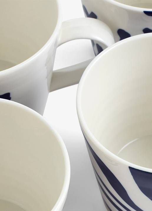 Royal Doulton Pacific mok 40 cl set van 4 - detail wit