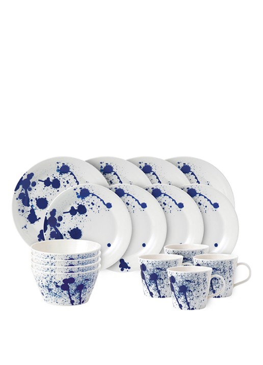 Royal Doulton Pacific serviesset 16-delig - voorkant blauw