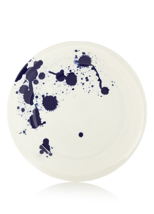 Royal Doulton Pacific Splash dinerbord van porselein 28 cm - voorkant donkerblauw