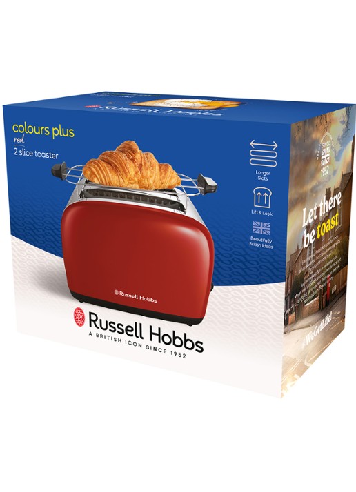 Russell Hobbs Colours Plus broodrooster 2-slots - achterkant rood