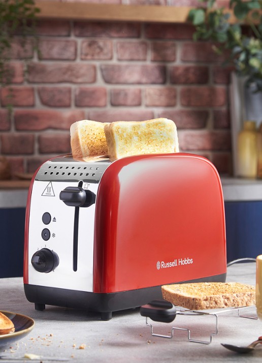 Russell Hobbs Colours Plus broodrooster 2-slots - voorkant 7 rood