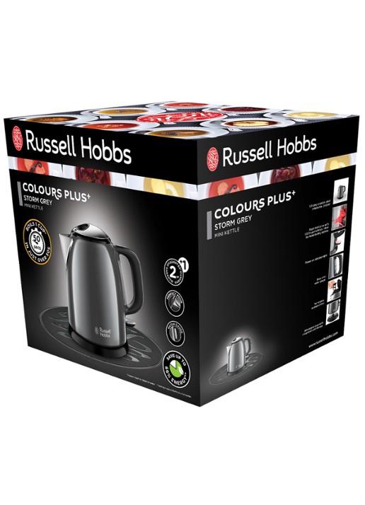 Russell Hobbs Colours Plus+ Mini waterkoker 1 liter 24993-70 - achterkant 6 donkergrijs