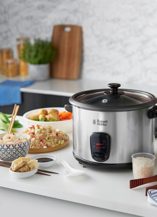 Russell Hobbs Cook at Home rijstkoker 1,8 liter 19750-56 - voorkant 2 zilver