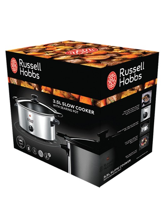 Russell Hobbs Cook at Home slowcooker 3,5 liter 22740-56 - achterkant 8 zilver