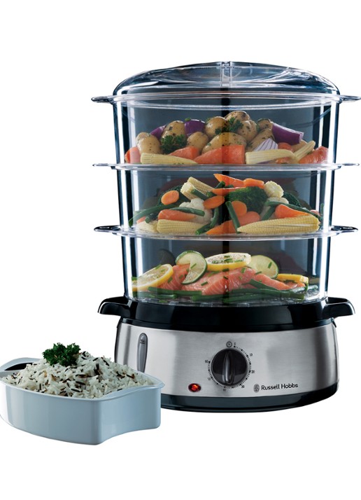 Russell Hobbs Cook@Home stoomkoker 9 liter 19270-56 - voorkant 2 zilver
