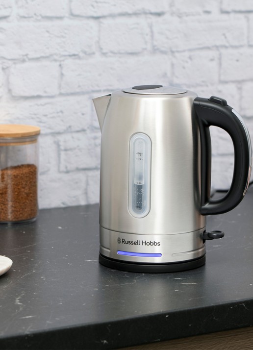 Russell Hobbs Quiet Boil waterkoker 1,7 liter 26300-70 - voorkant 2 metallic
