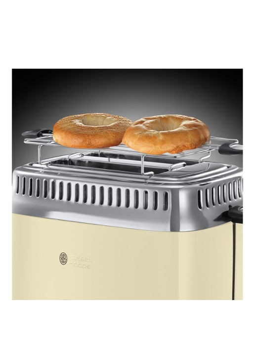 Russell Hobbs Retro Vintage broodrooster 2-slots - voorkant 7 creme