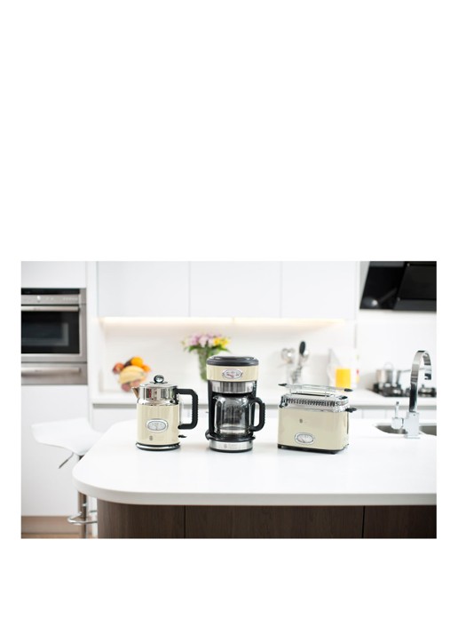 Russell Hobbs Retro Vintage Cream koffiezetapparaat 21702-56 - voorkant 2 creme