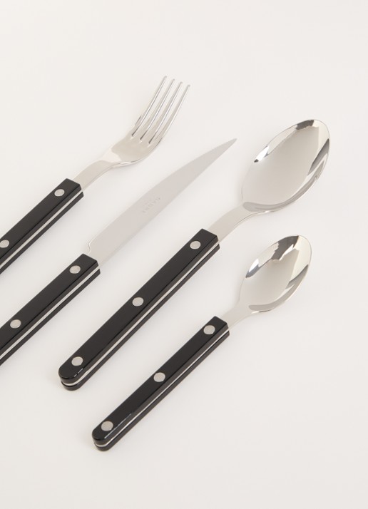 Sabre Bistrot bestekset 4- delig - voorkant 2 zwart