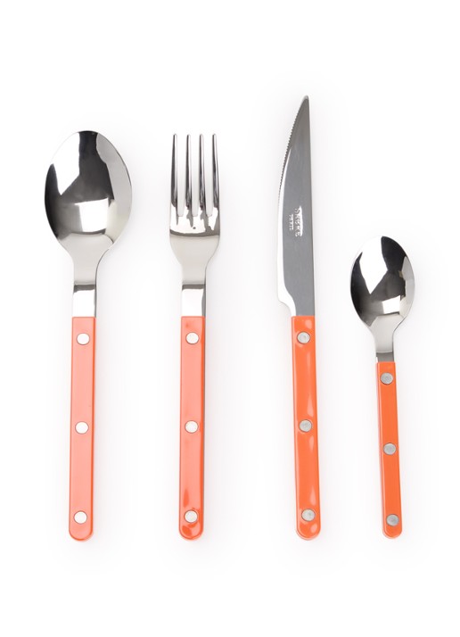 Sabre Bistrot bestekset 4- delig - voorkant donkeroranje