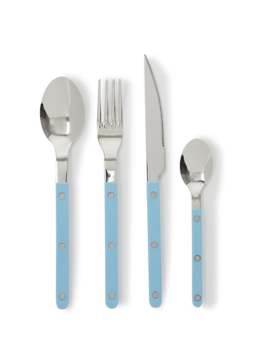 Sabre Bistrot bestekset 4- delig - voorkant lichtblauw