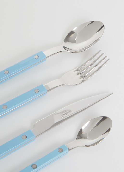 Sabre Bistrot bestekset 4- delig - voorkant 2 lichtblauw