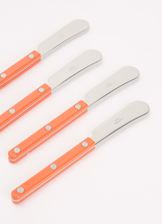 Sabre Bistrot botermes set van 4 - voorkant 2 orange