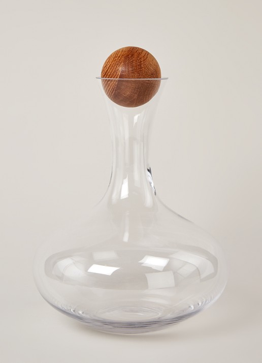 Sagaform Nature wijnkaraf 2 liter - voorkant 2 transparant