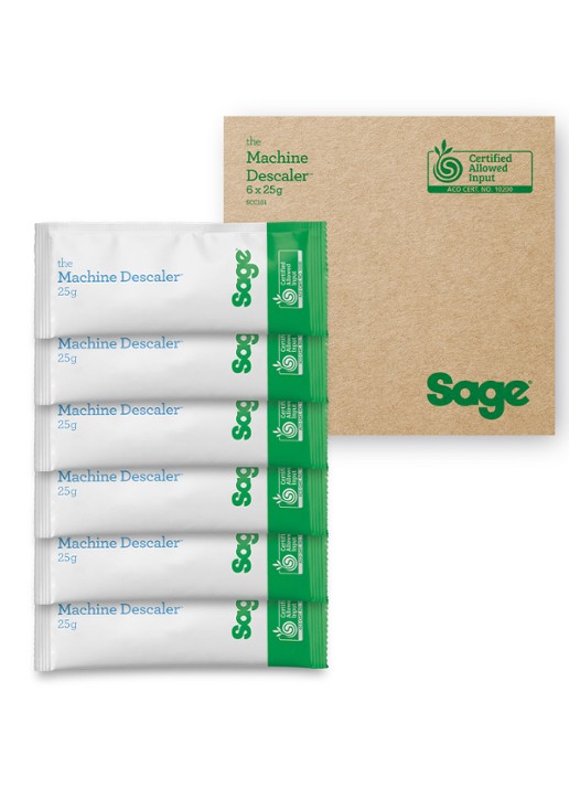 Sage The Machine Descaler ontkalker 25 gram set van 6 - voorkant 2 wit
