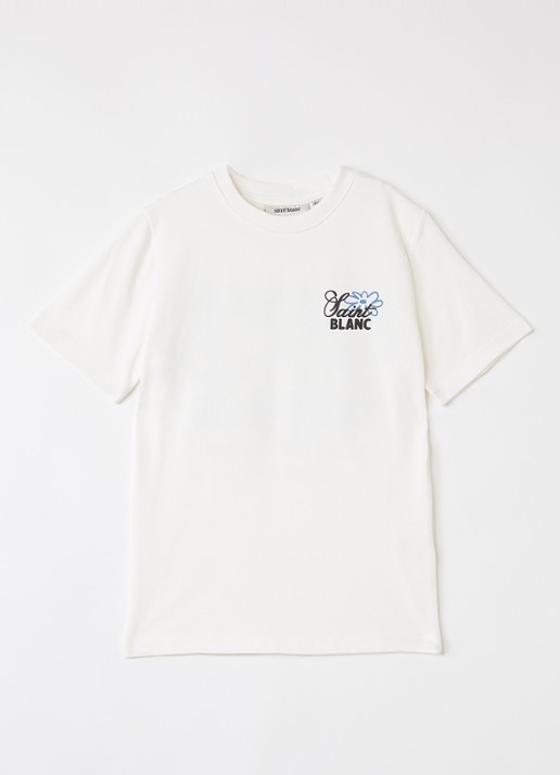Saint Blanc Flower T-shirt met logo- en backprint