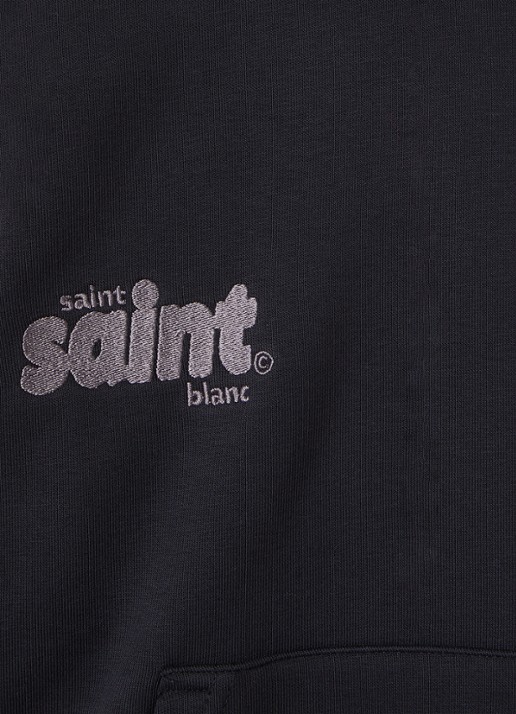 Saint Blanc Full Service hoodie met logoborduring - detail 3 antraciet